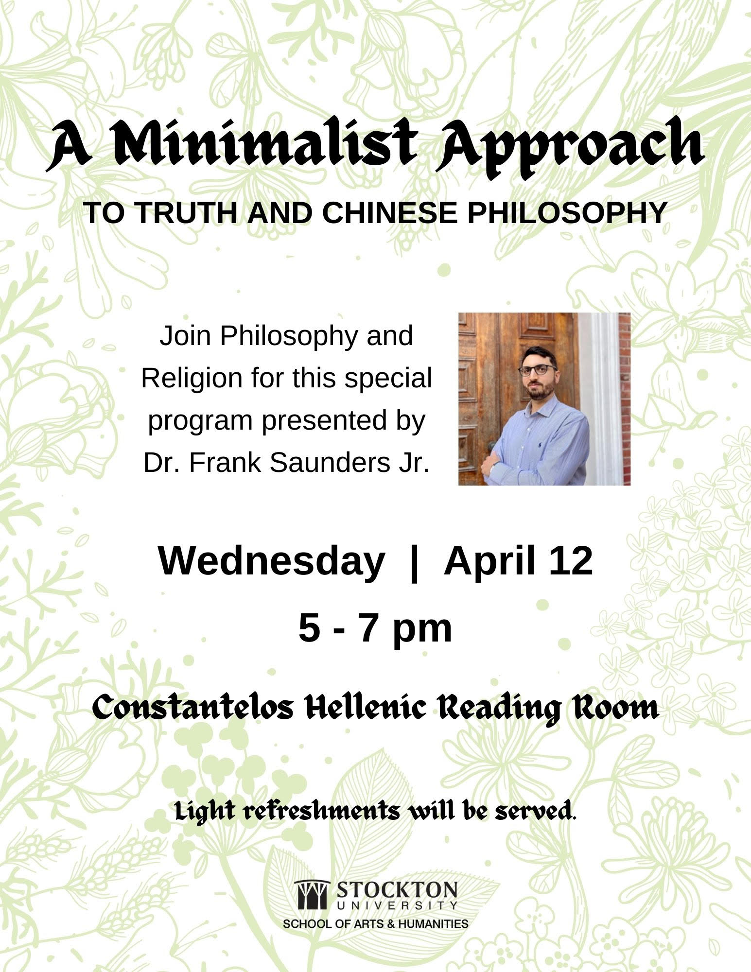 Giving a talk at Stockton University - Analyses by Frank Saunders Jr